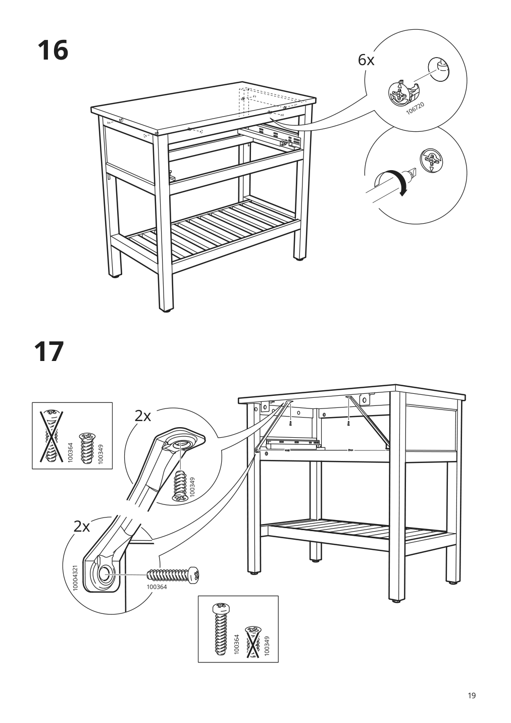 Assembly instructions for IKEA Hemnes open sink cabinet with 1 drawer white | Page 19 - IKEA HEMNES / TÖRNVIKEN bathroom furniture, set of 4 293.361.01