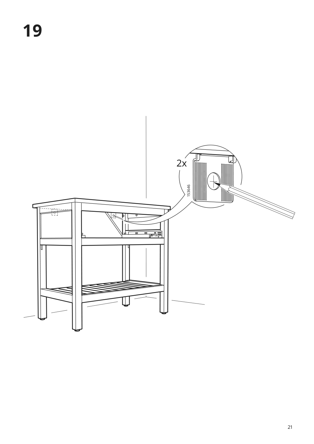 Assembly instructions for IKEA Hemnes open sink cabinet with 1 drawer white | Page 21 - IKEA HEMNES / TÖRNVIKEN bathroom furniture, set of 4 293.361.01