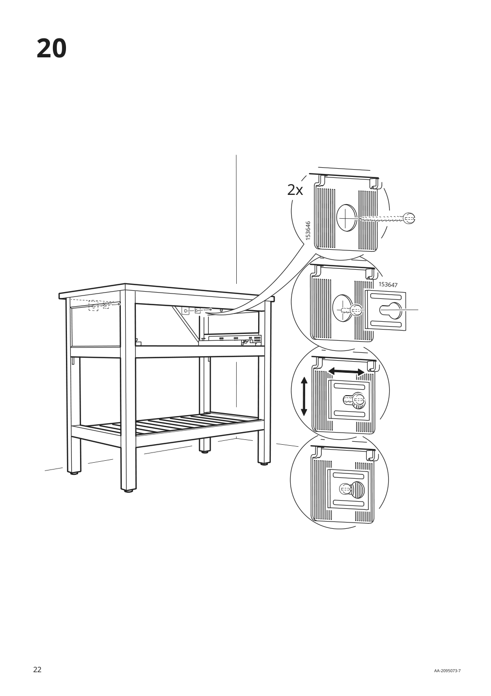 Assembly instructions for IKEA Hemnes open sink cabinet with 1 drawer white | Page 22 - IKEA HEMNES / TÖRNVIKEN bathroom furniture, set of 4 293.361.01