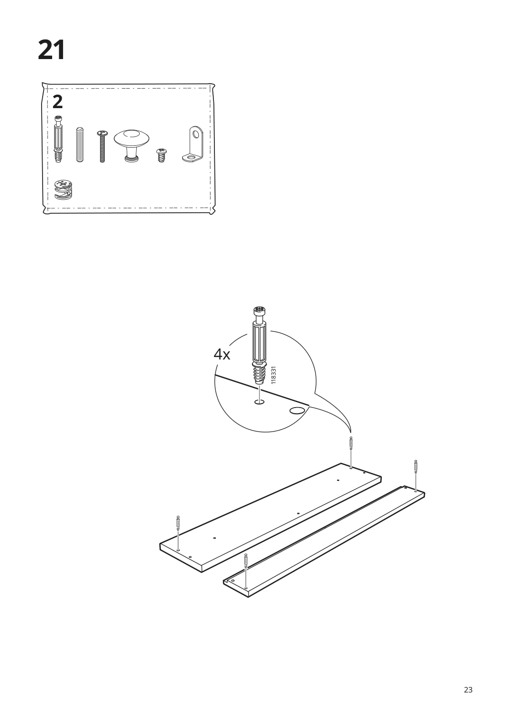 Assembly instructions for IKEA Hemnes open sink cabinet with 1 drawer white | Page 23 - IKEA HEMNES / TÖRNVIKEN bathroom furniture, set of 4 293.361.01