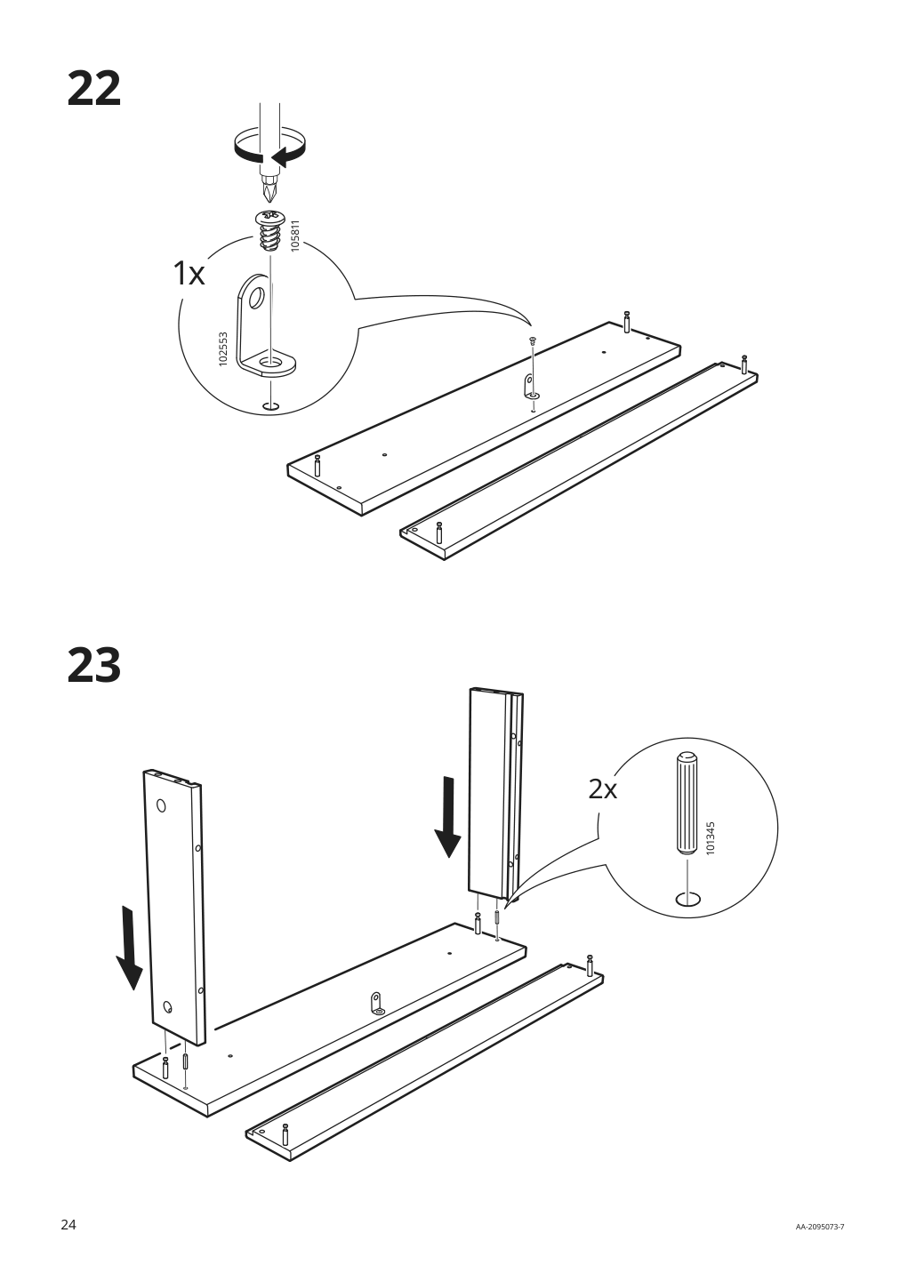 Assembly instructions for IKEA Hemnes open sink cabinet with 1 drawer white | Page 24 - IKEA HEMNES / TÖRNVIKEN bathroom furniture, set of 4 293.361.01