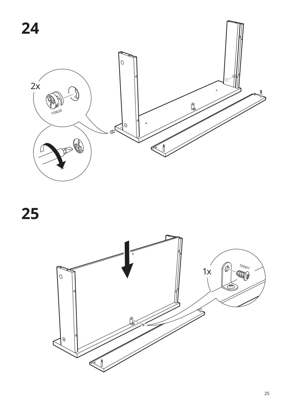 Assembly instructions for IKEA Hemnes open sink cabinet with 1 drawer white | Page 25 - IKEA HEMNES / TÖRNVIKEN bathroom furniture, set of 4 293.361.01