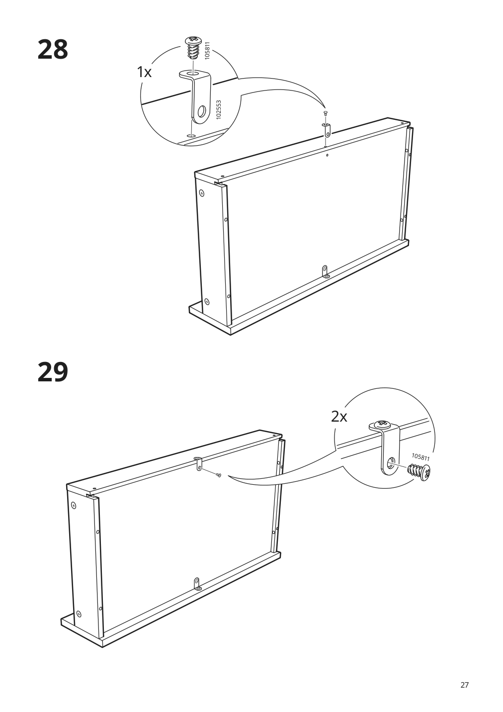 Assembly instructions for IKEA Hemnes open sink cabinet with 1 drawer white | Page 27 - IKEA HEMNES / TÖRNVIKEN bathroom furniture, set of 4 293.361.01