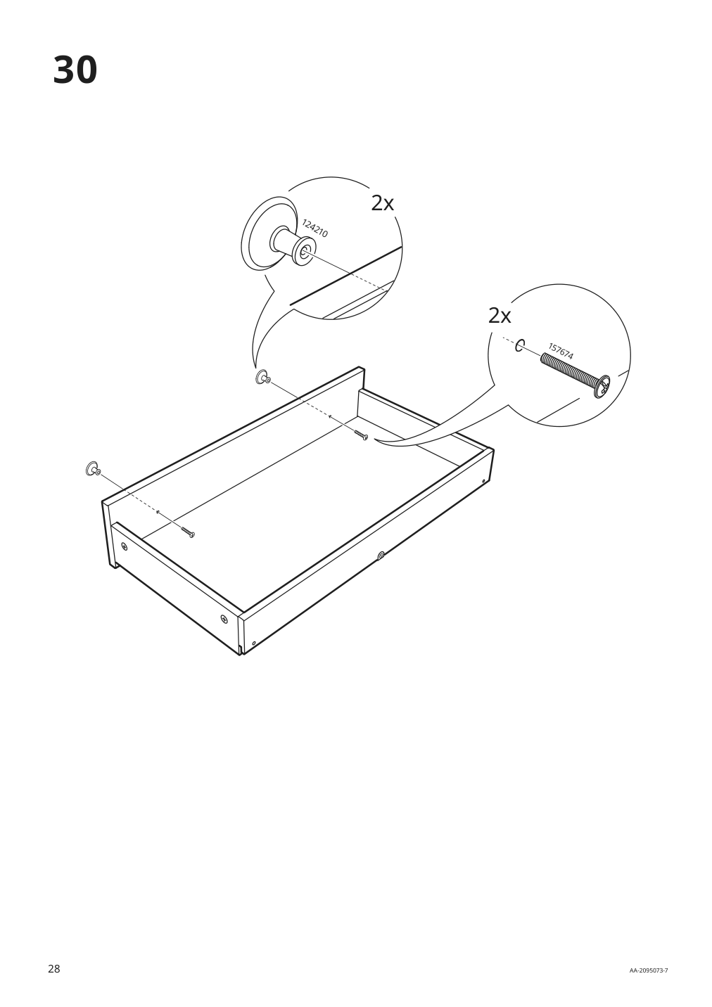 Assembly instructions for IKEA Hemnes open sink cabinet with 1 drawer white | Page 28 - IKEA HEMNES / TÖRNVIKEN bathroom furniture, set of 4 293.361.01