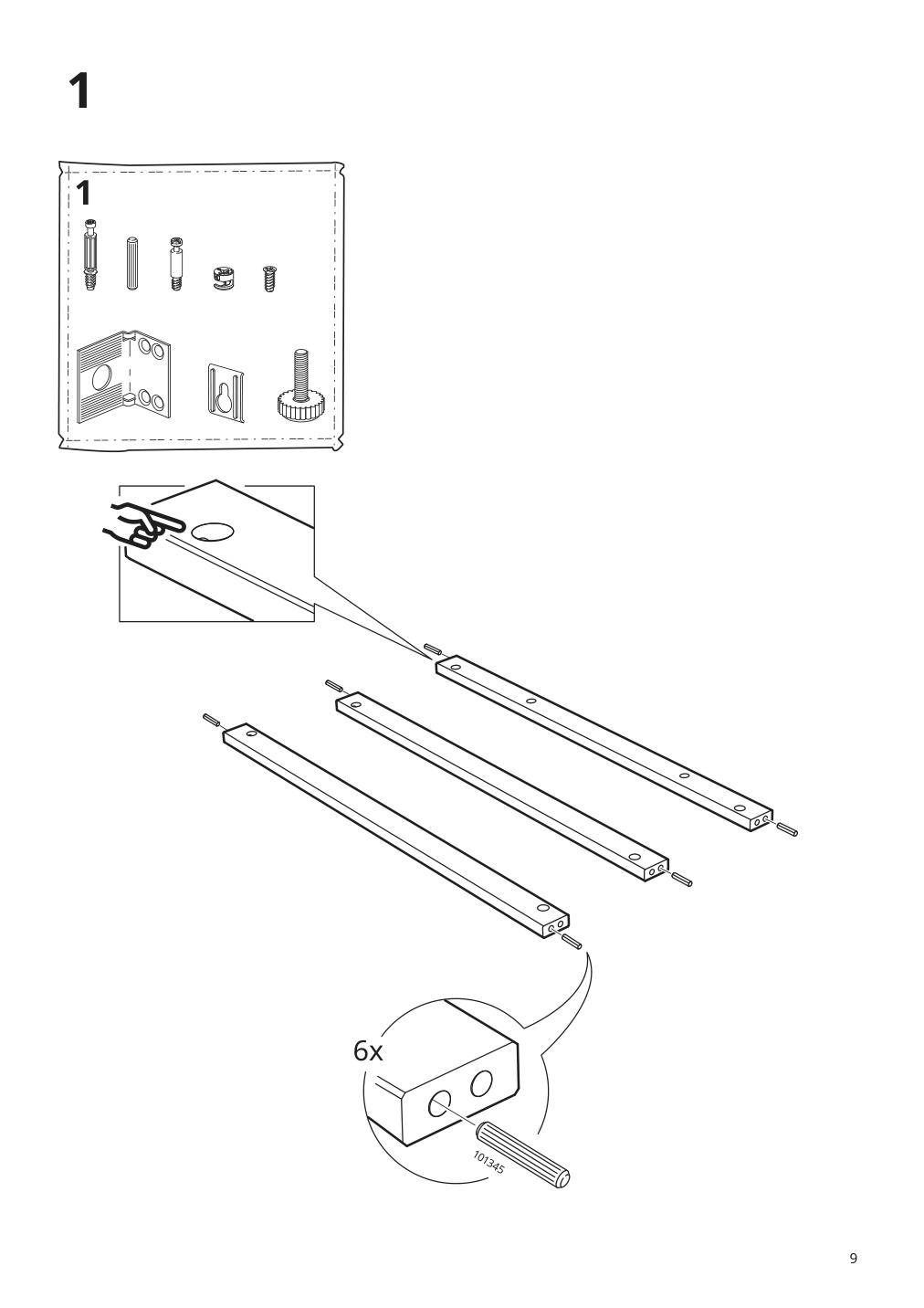 Assembly instructions for IKEA Hemnes open sink cabinet with 1 drawer white | Page 9 - IKEA HEMNES / TÖRNVIKEN bathroom furniture, set of 4 293.361.01