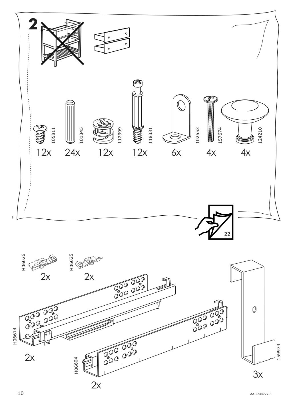 Assembly instructions for IKEA Hemnes open sink cabinet with 2 drawers gray | Page 10 - IKEA HEMNES / ODENSVIK open sink cabinet with 2 drawers 894.772.73