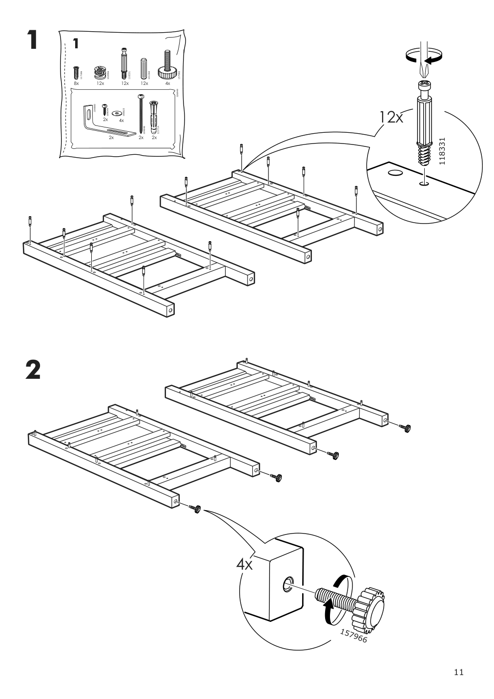 Assembly instructions for IKEA Hemnes open sink cabinet with 2 drawers gray | Page 11 - IKEA HEMNES / ODENSVIK open sink cabinet with 2 drawers 894.772.73