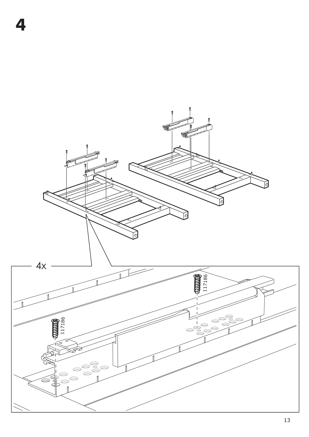 Assembly instructions for IKEA Hemnes open sink cabinet with 2 drawers gray | Page 13 - IKEA HEMNES open sink cabinet with 2 drawers 104.971.70