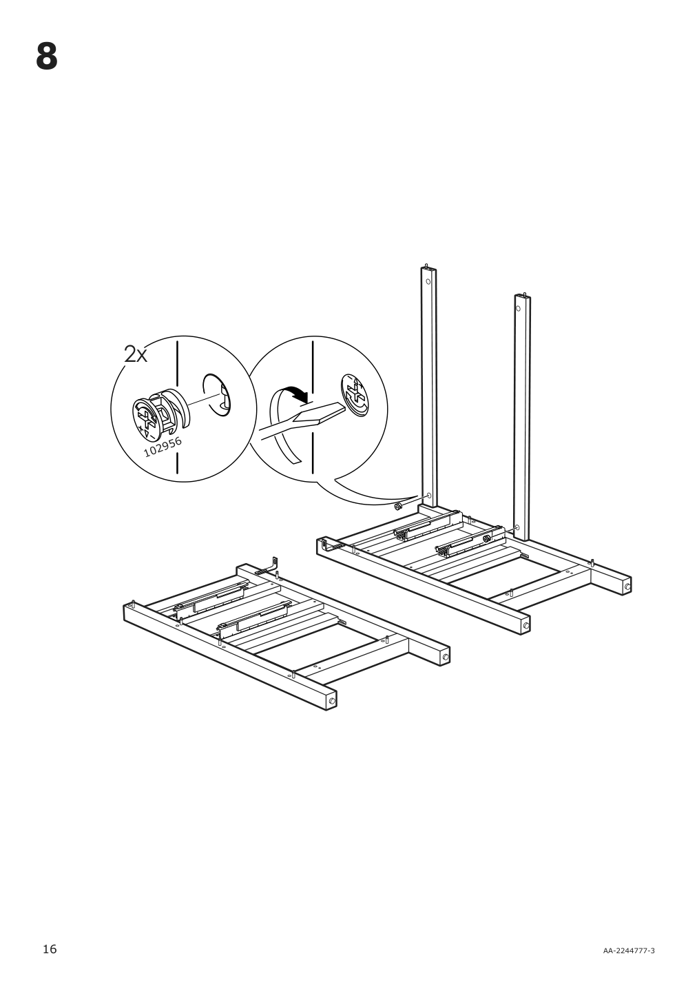 Assembly instructions for IKEA Hemnes open sink cabinet with 2 drawers gray | Page 16 - IKEA HEMNES / ODENSVIK open sink cabinet with 2 drawers 894.772.73