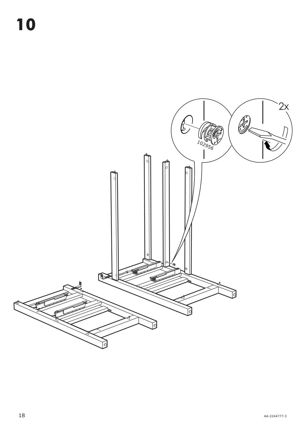 Assembly instructions for IKEA Hemnes open sink cabinet with 2 drawers gray | Page 18 - IKEA HEMNES open sink cabinet with 2 drawers 104.971.70