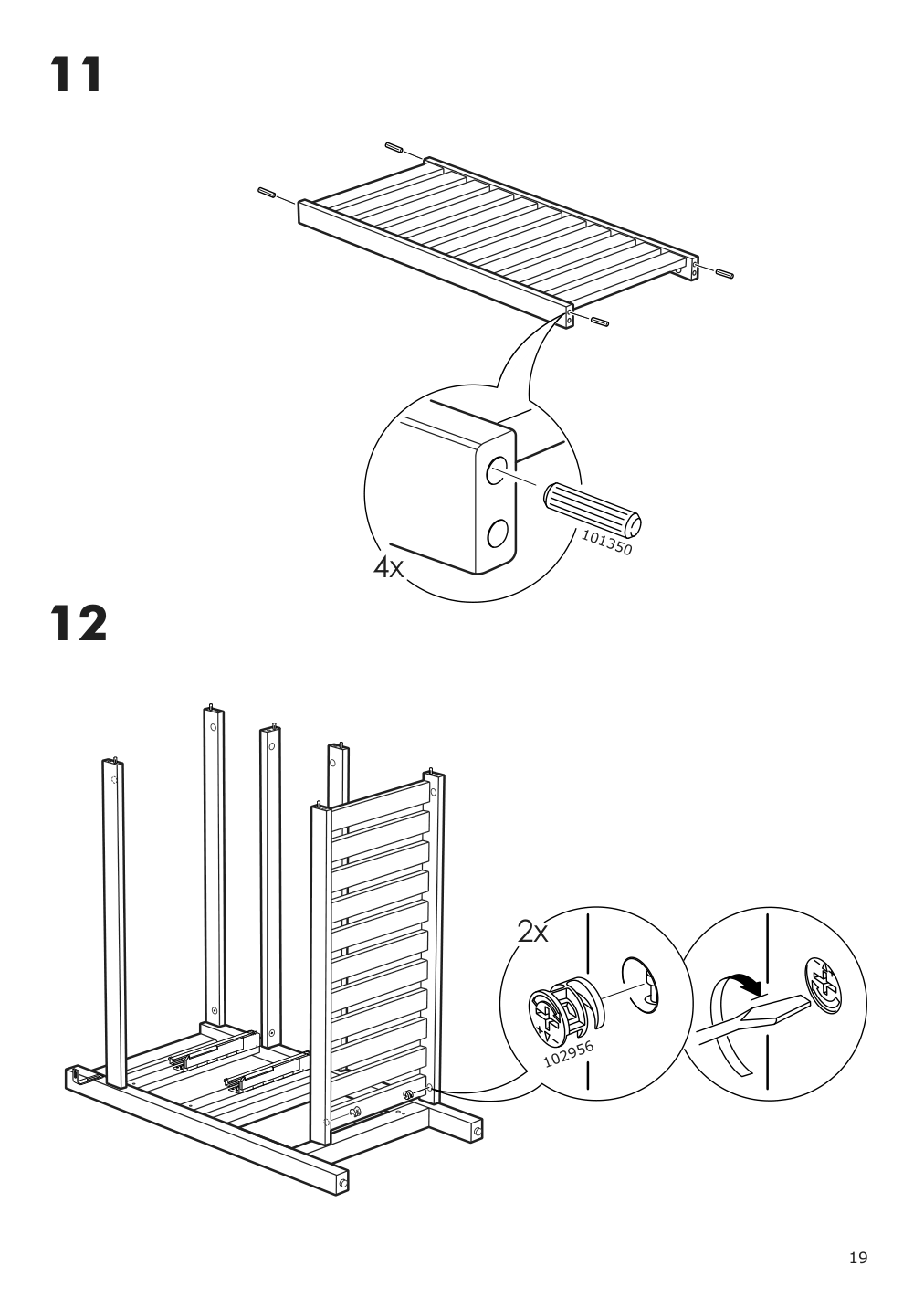 Assembly instructions for IKEA Hemnes open sink cabinet with 2 drawers gray | Page 19 - IKEA HEMNES / ODENSVIK open sink cabinet with 2 drawers 894.772.73