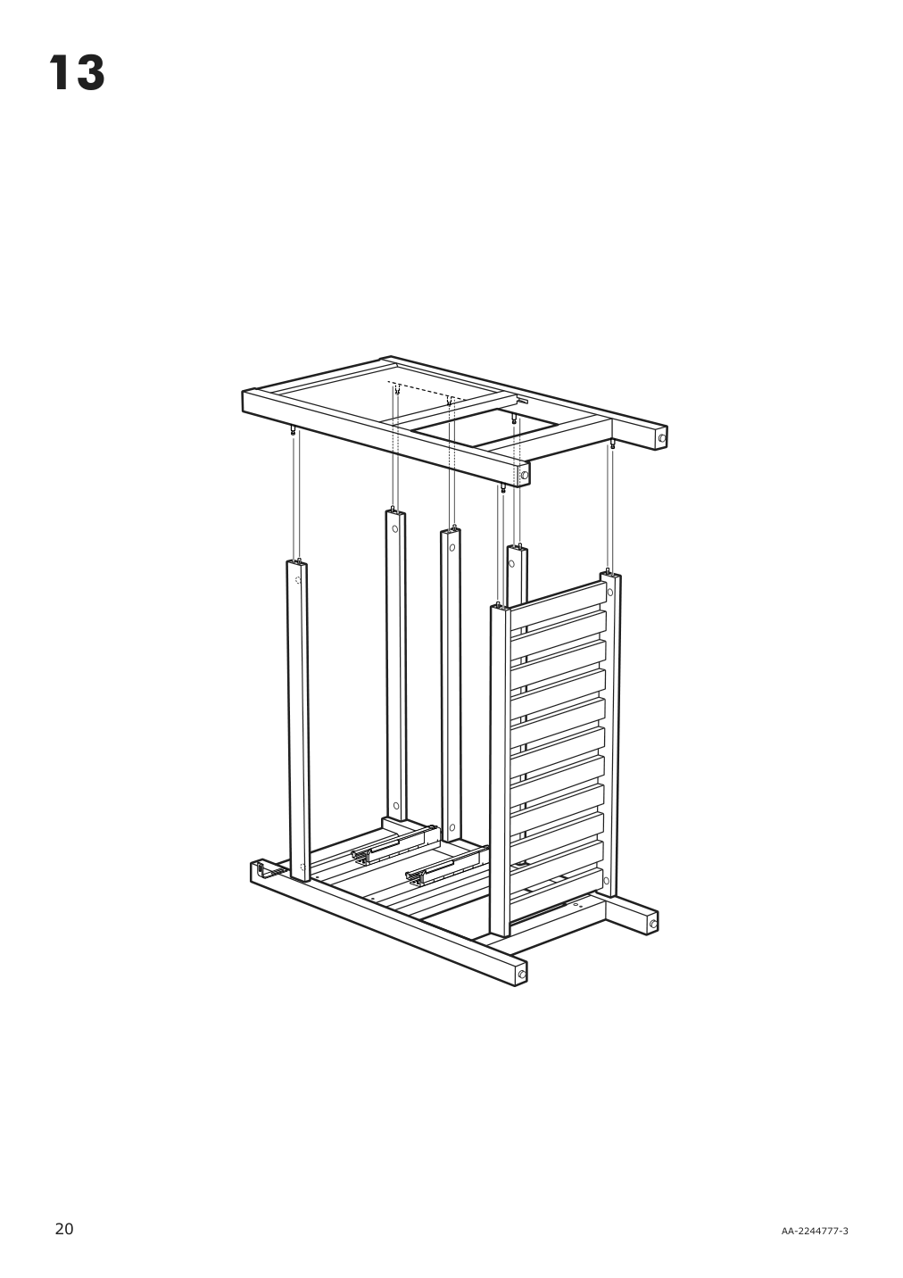 Assembly instructions for IKEA Hemnes open sink cabinet with 2 drawers gray | Page 20 - IKEA HEMNES open sink cabinet with 2 drawers 104.971.70