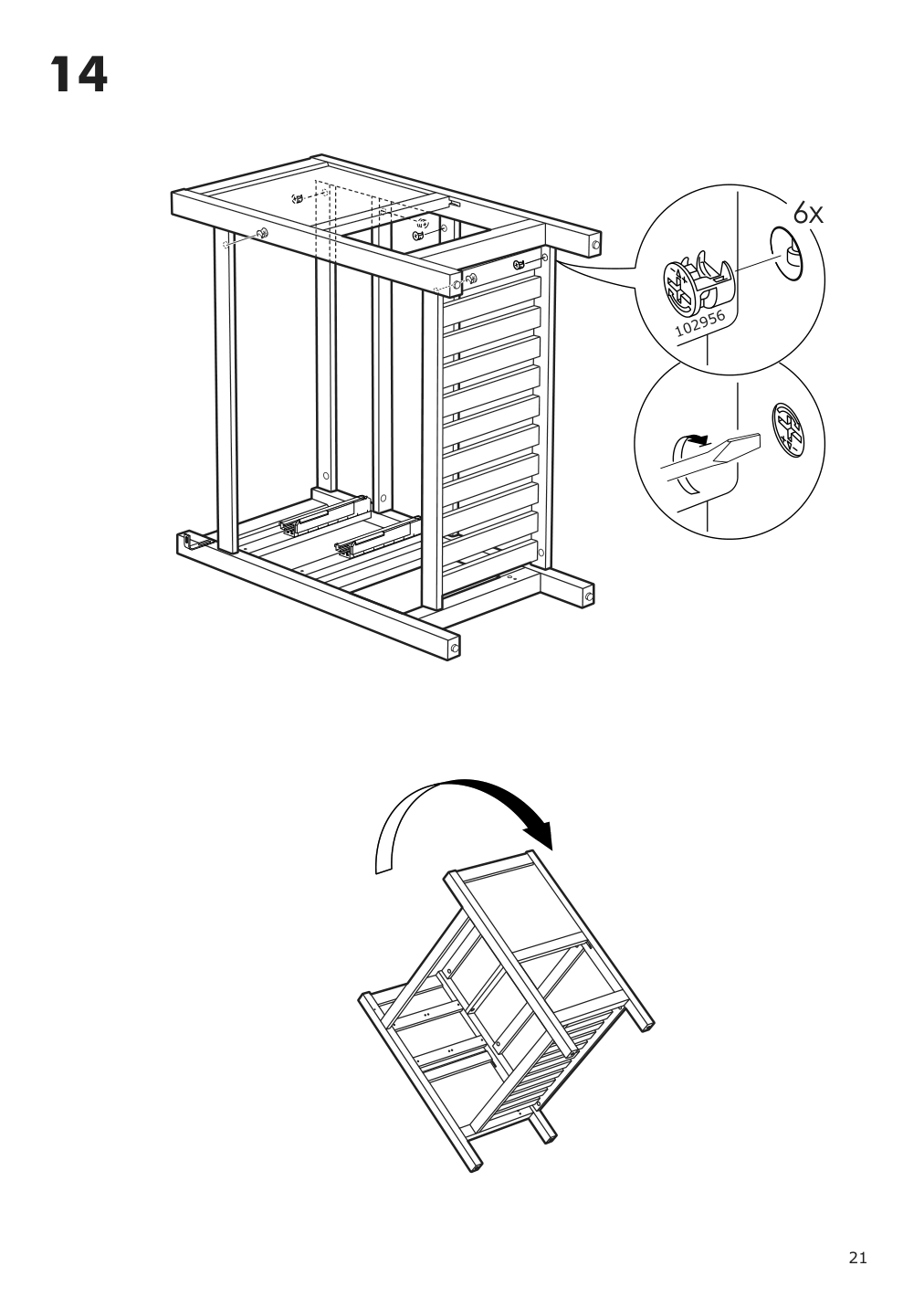 Assembly instructions for IKEA Hemnes open sink cabinet with 2 drawers gray | Page 21 - IKEA HEMNES / ODENSVIK open sink cabinet with 2 drawers 894.772.73