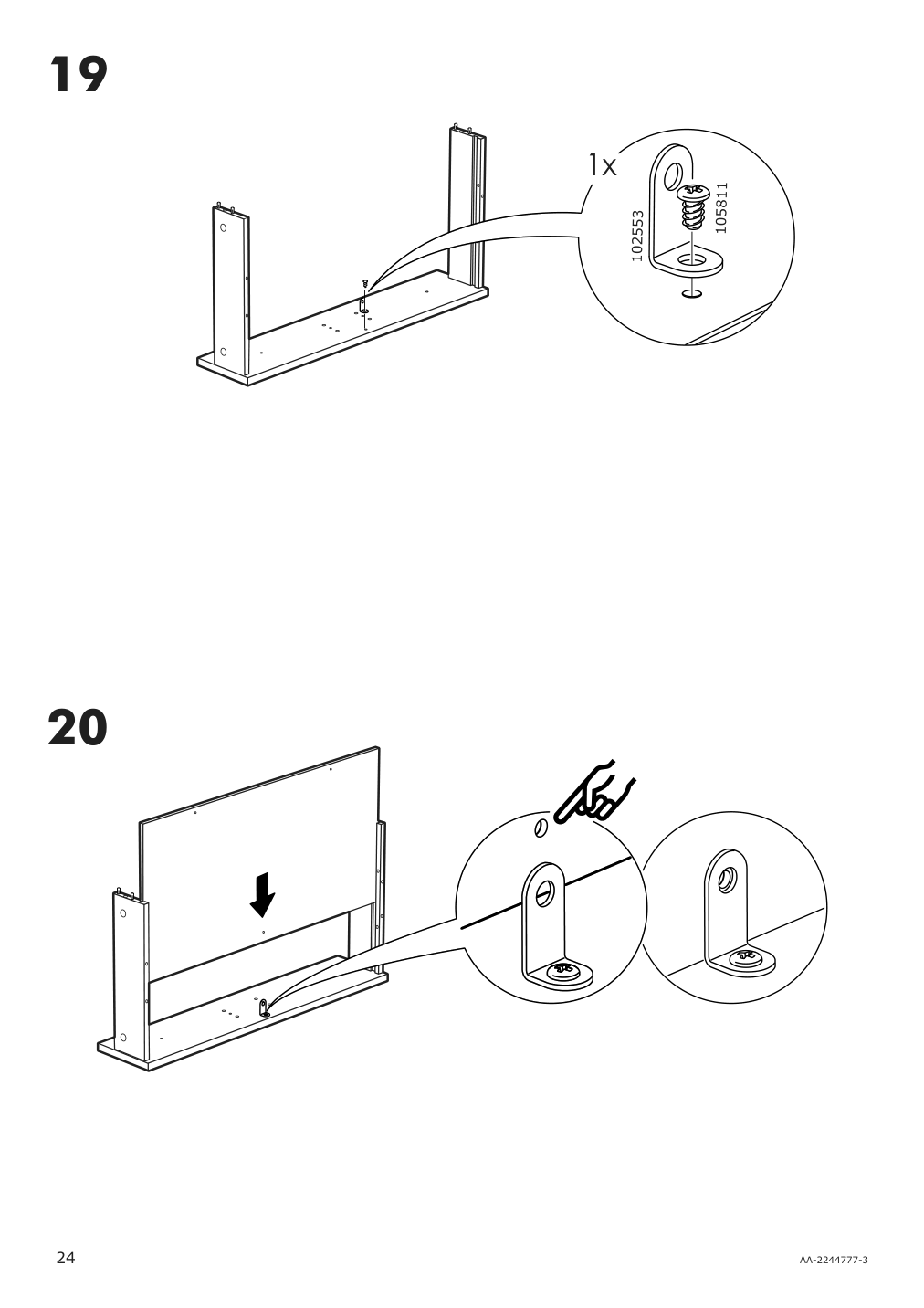 Assembly instructions for IKEA Hemnes open sink cabinet with 2 drawers gray | Page 24 - IKEA HEMNES / ODENSVIK open sink cabinet with 2 drawers 894.772.73