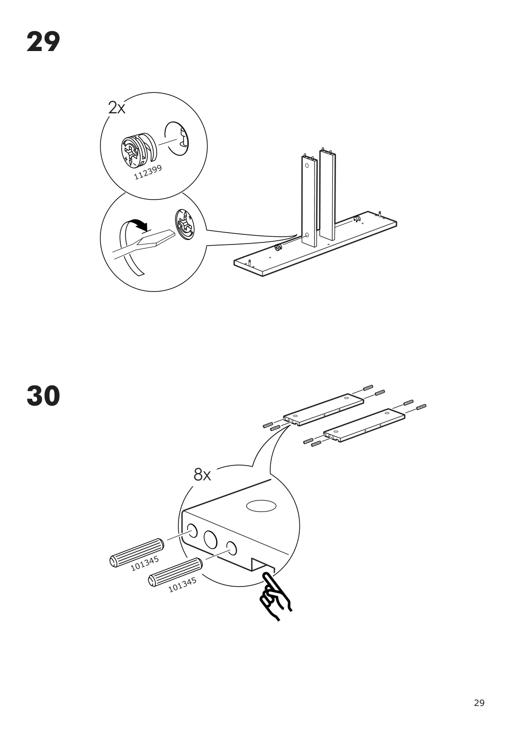 Assembly instructions for IKEA Hemnes open sink cabinet with 2 drawers gray | Page 29 - IKEA HEMNES / ODENSVIK open sink cabinet with 2 drawers 894.772.73