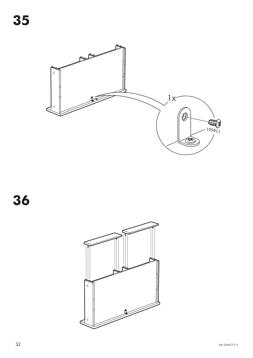 Assembly instructions for IKEA Hemnes open sink cabinet with 2 drawers gray | Page 32 - IKEA HEMNES open sink cabinet with 2 drawers 104.971.70