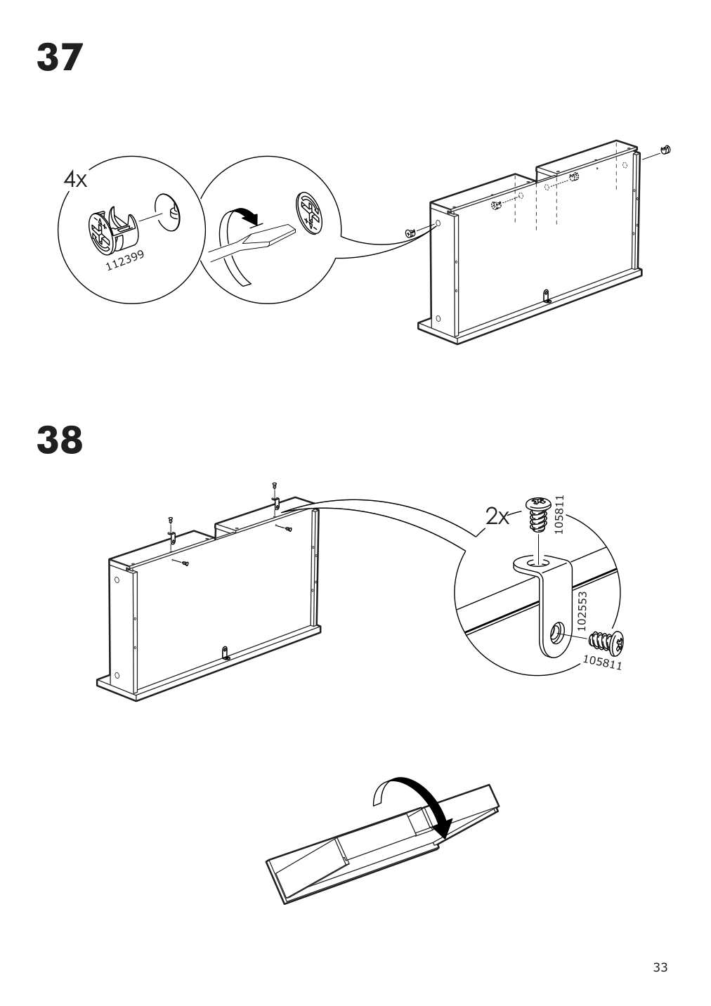 Assembly instructions for IKEA Hemnes open sink cabinet with 2 drawers gray | Page 33 - IKEA HEMNES open sink cabinet with 2 drawers 104.971.70