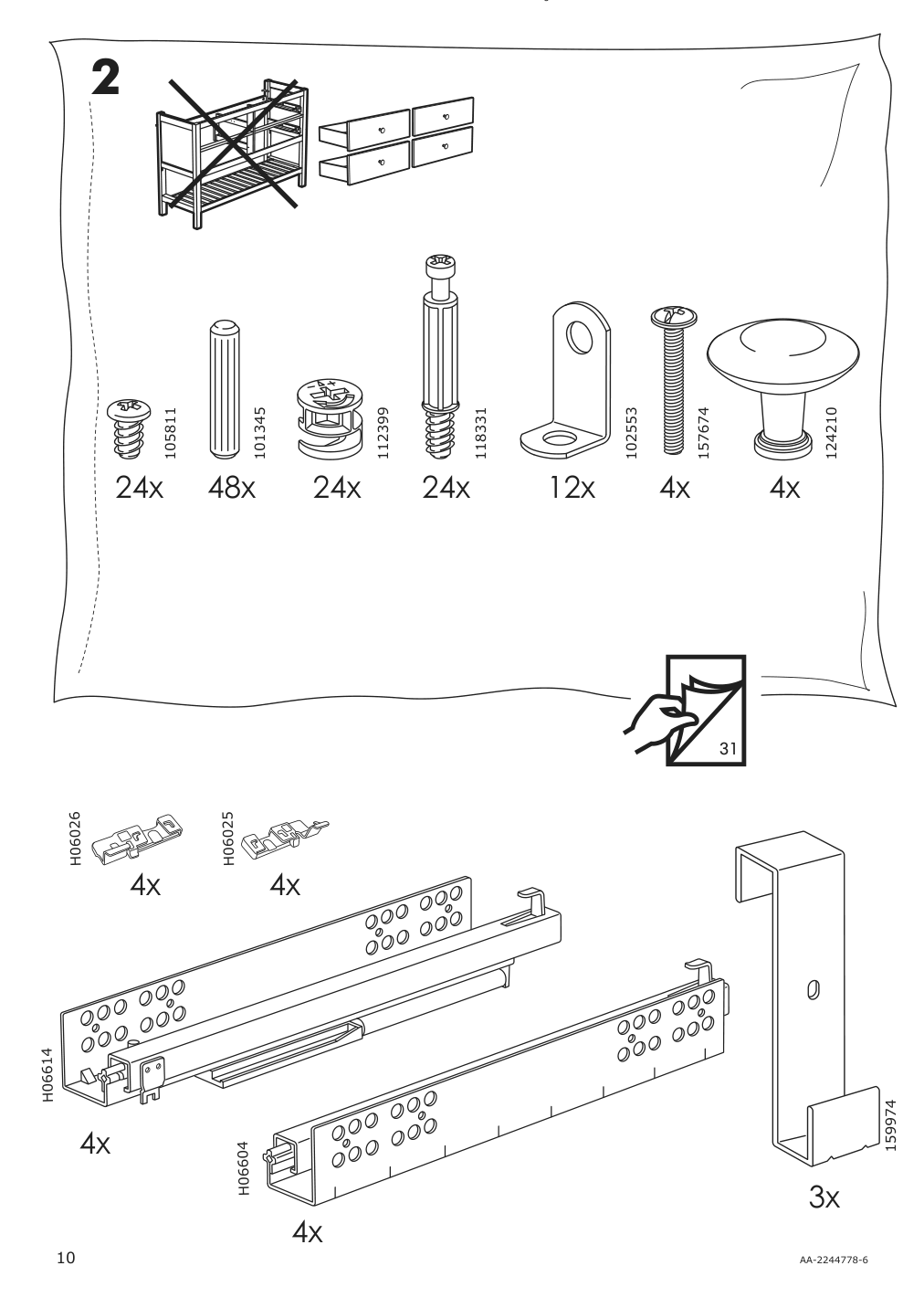 Assembly instructions for IKEA Hemnes open wash stand with 4 drawers gray | Page 10 - IKEA HEMNES open wash-stand with 4 drawers 704.971.67