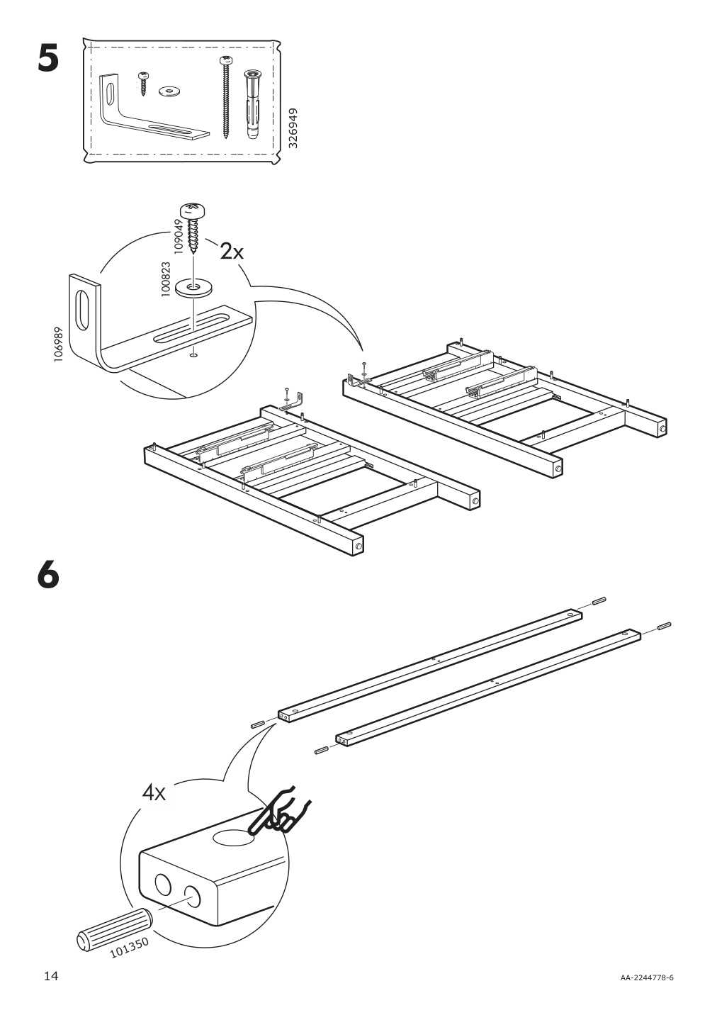 Assembly instructions for IKEA Hemnes open wash stand with 4 drawers gray | Page 14 - IKEA HEMNES open wash-stand with 4 drawers 704.971.67