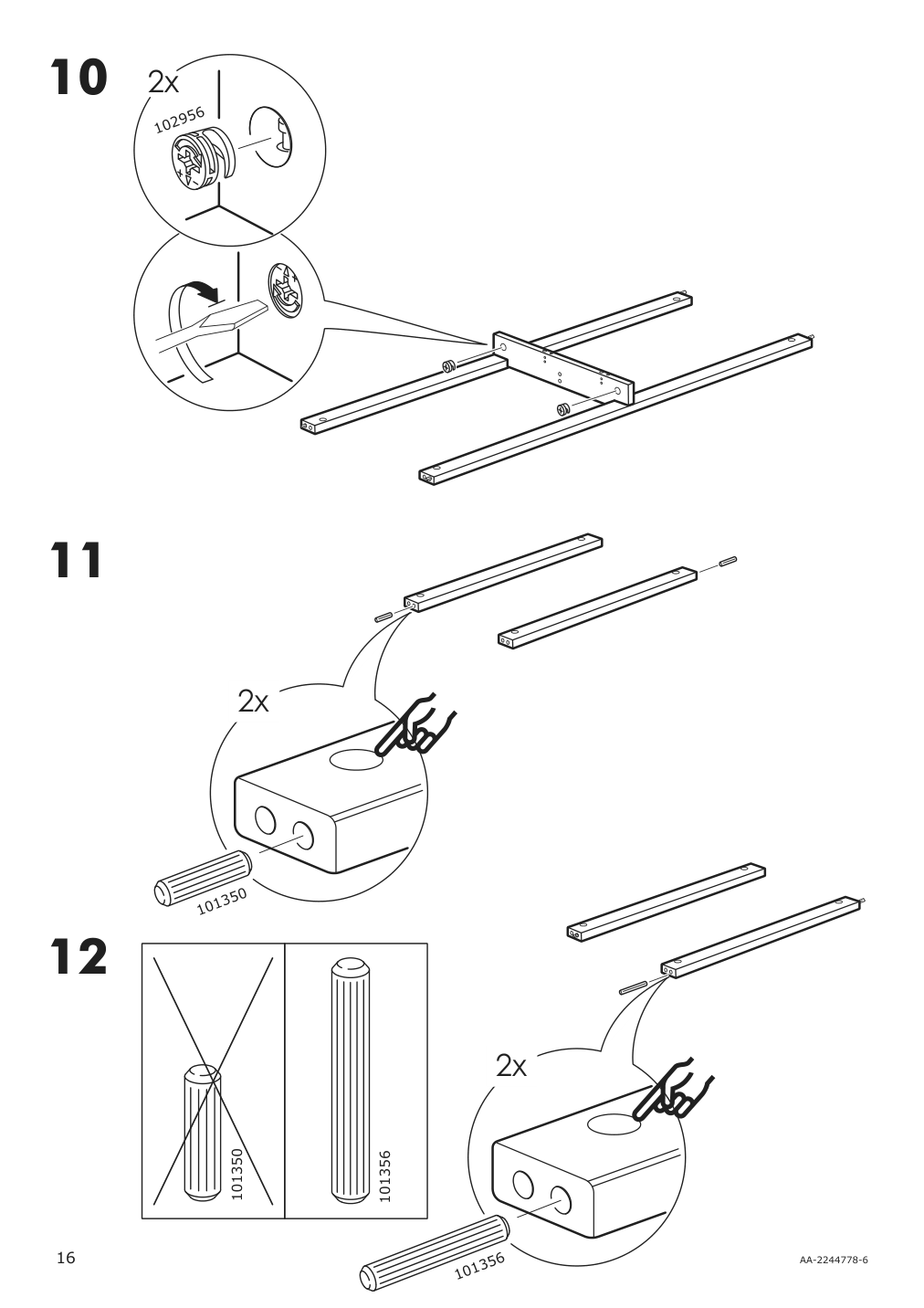 Assembly instructions for IKEA Hemnes open wash stand with 4 drawers gray | Page 16 - IKEA HEMNES open wash-stand with 4 drawers 704.971.67