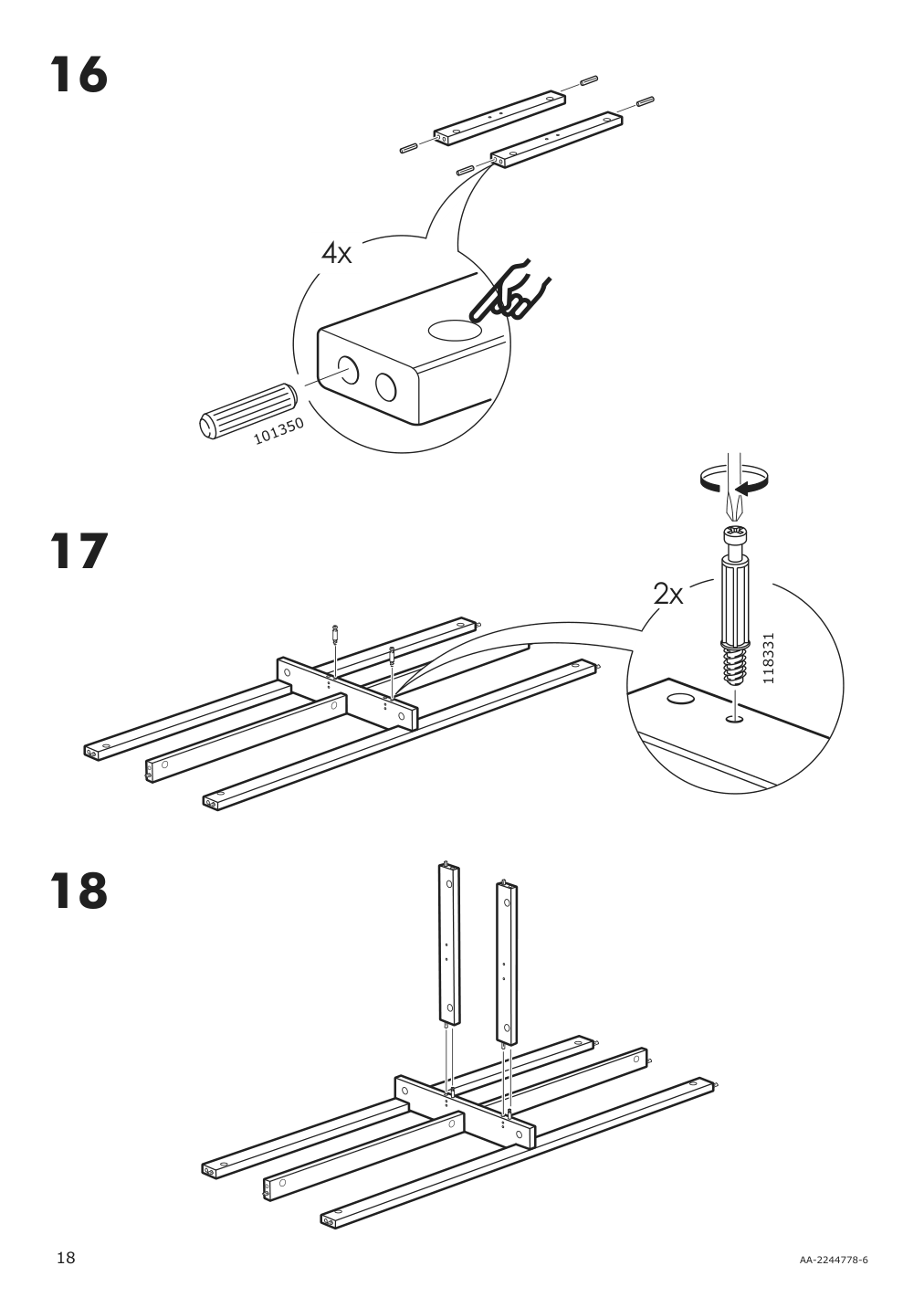 Assembly instructions for IKEA Hemnes open wash stand with 4 drawers gray | Page 18 - IKEA HEMNES open wash-stand with 4 drawers 704.971.67