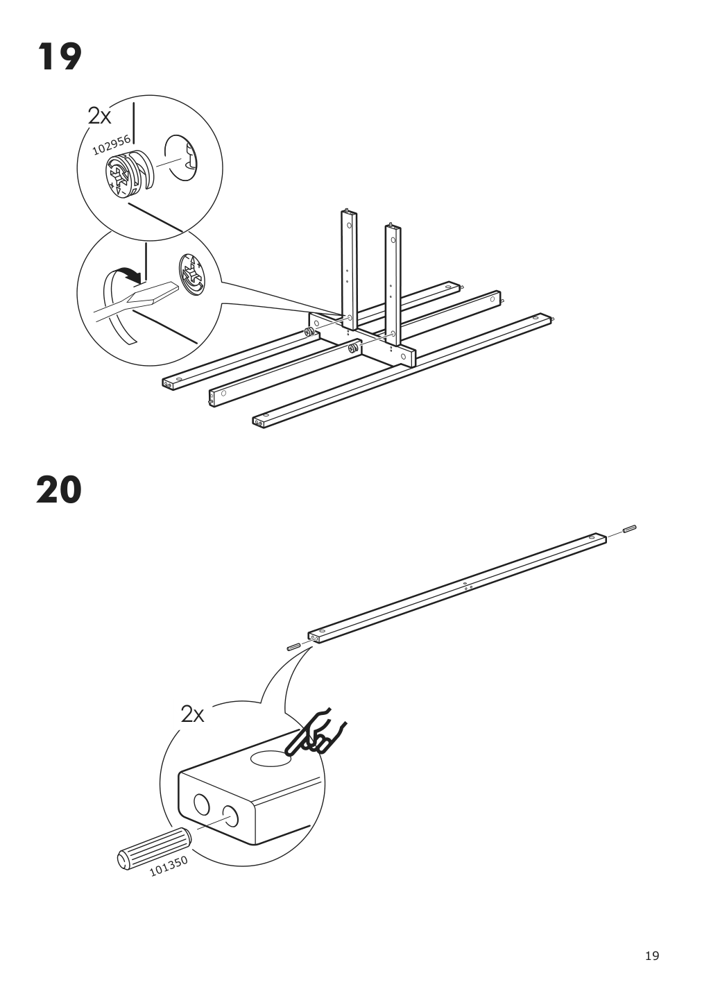 Assembly instructions for IKEA Hemnes open wash stand with 4 drawers gray | Page 19 - IKEA HEMNES open wash-stand with 4 drawers 704.971.67