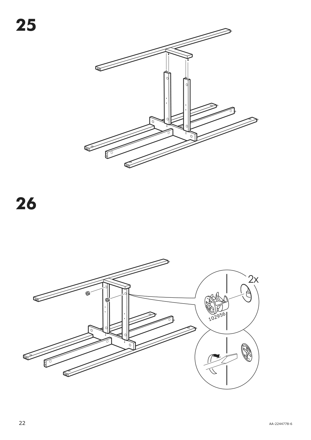 Assembly instructions for IKEA Hemnes open wash stand with 4 drawers gray | Page 22 - IKEA HEMNES open wash-stand with 4 drawers 704.971.67