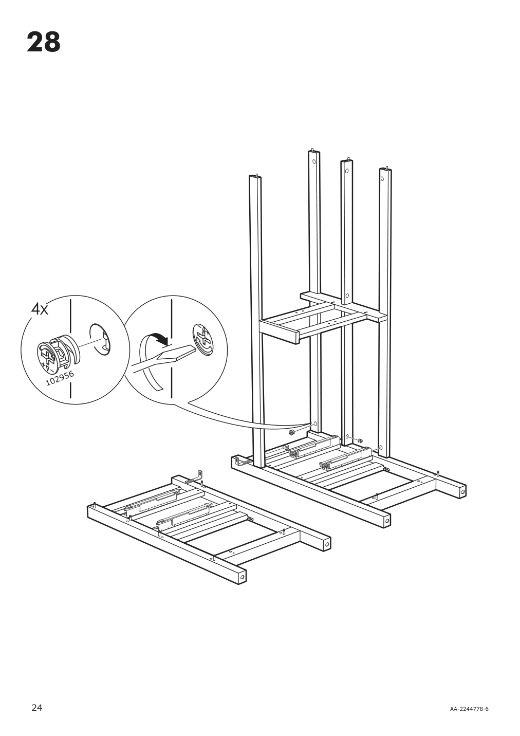 Assembly instructions for IKEA Hemnes open wash stand with 4 drawers gray | Page 24 - IKEA HEMNES open wash-stand with 4 drawers 704.971.67