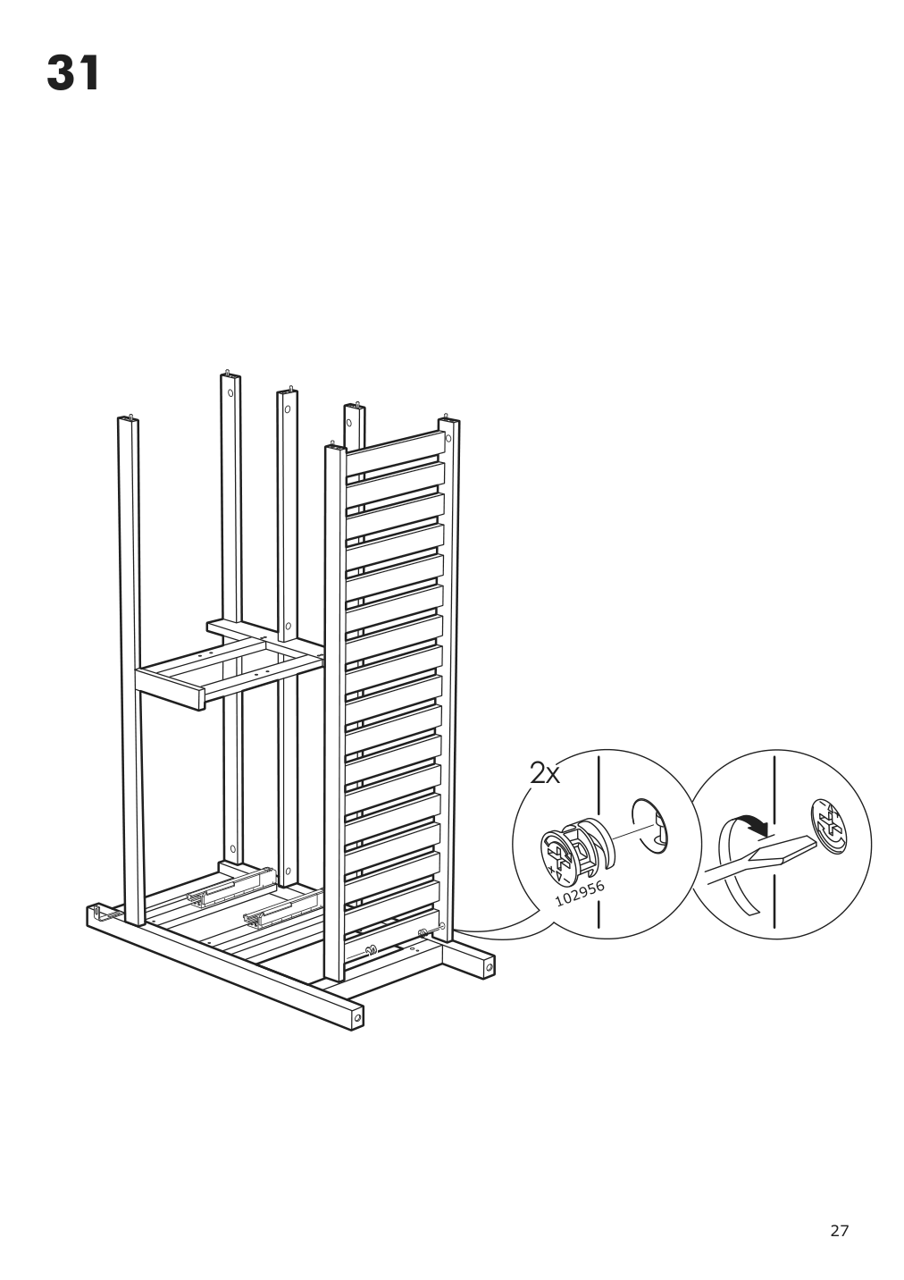 Assembly instructions for IKEA Hemnes open wash stand with 4 drawers gray | Page 27 - IKEA HEMNES open wash-stand with 4 drawers 704.971.67