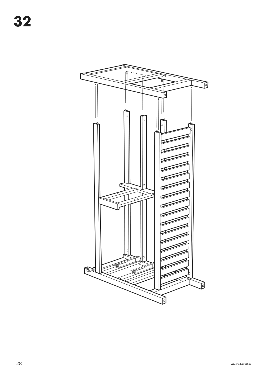 Assembly instructions for IKEA Hemnes open wash stand with 4 drawers gray | Page 28 - IKEA HEMNES open wash-stand with 4 drawers 704.971.67