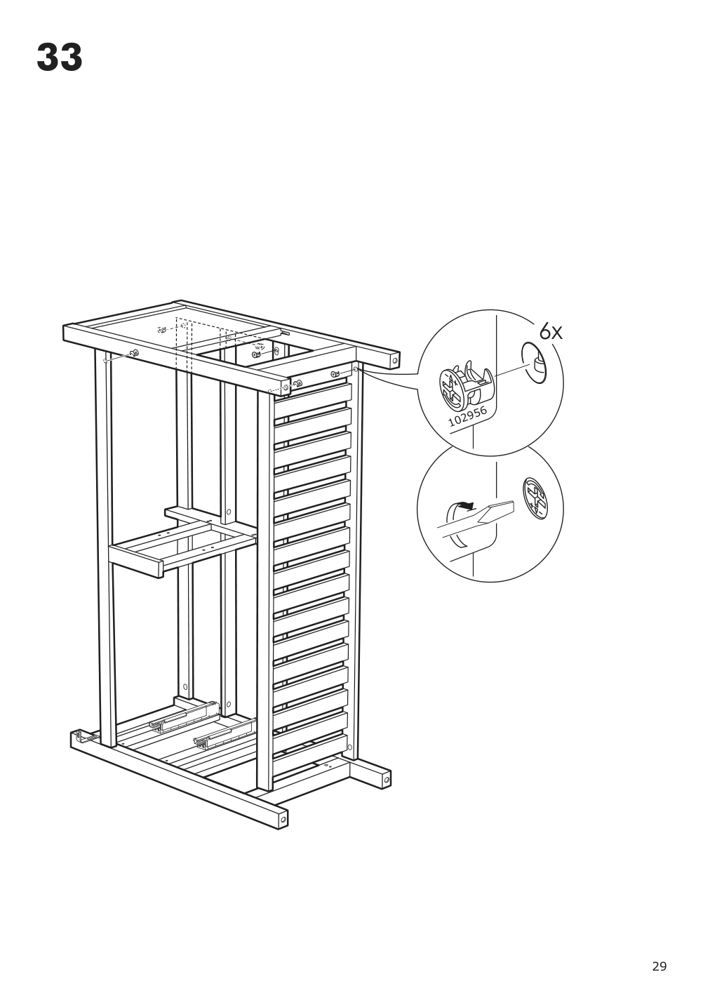 Assembly instructions for IKEA Hemnes open wash stand with 4 drawers gray | Page 29 - IKEA HEMNES open wash-stand with 4 drawers 704.971.67