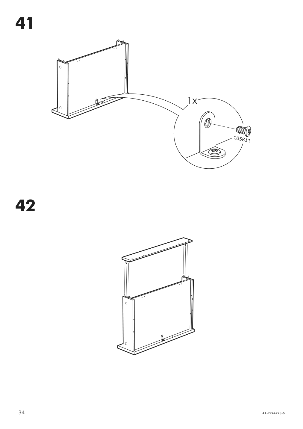 Assembly instructions for IKEA Hemnes open wash stand with 4 drawers gray | Page 34 - IKEA HEMNES open wash-stand with 4 drawers 704.971.67