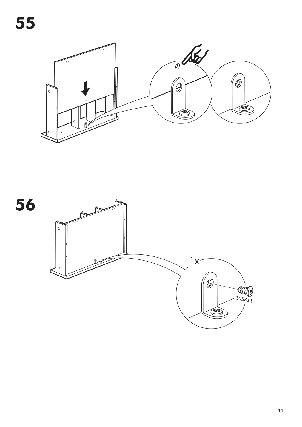 Assembly instructions for IKEA Hemnes open wash stand with 4 drawers gray | Page 41 - IKEA HEMNES open wash-stand with 4 drawers 704.971.67