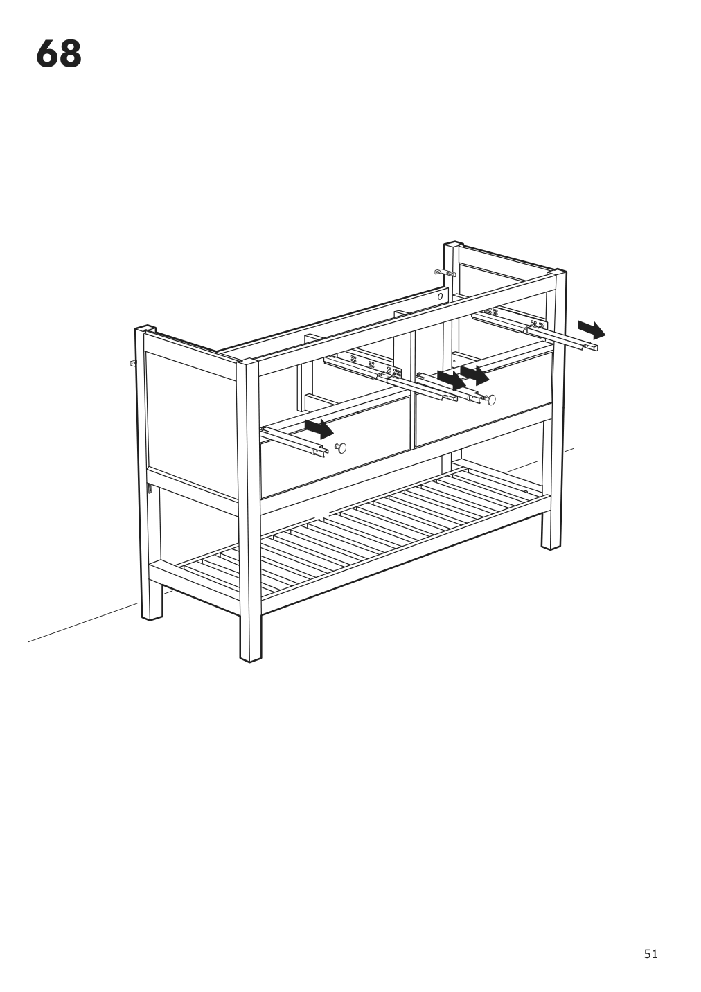 Assembly instructions for IKEA Hemnes open wash stand with 4 drawers gray | Page 51 - IKEA HEMNES open wash-stand with 4 drawers 704.971.67