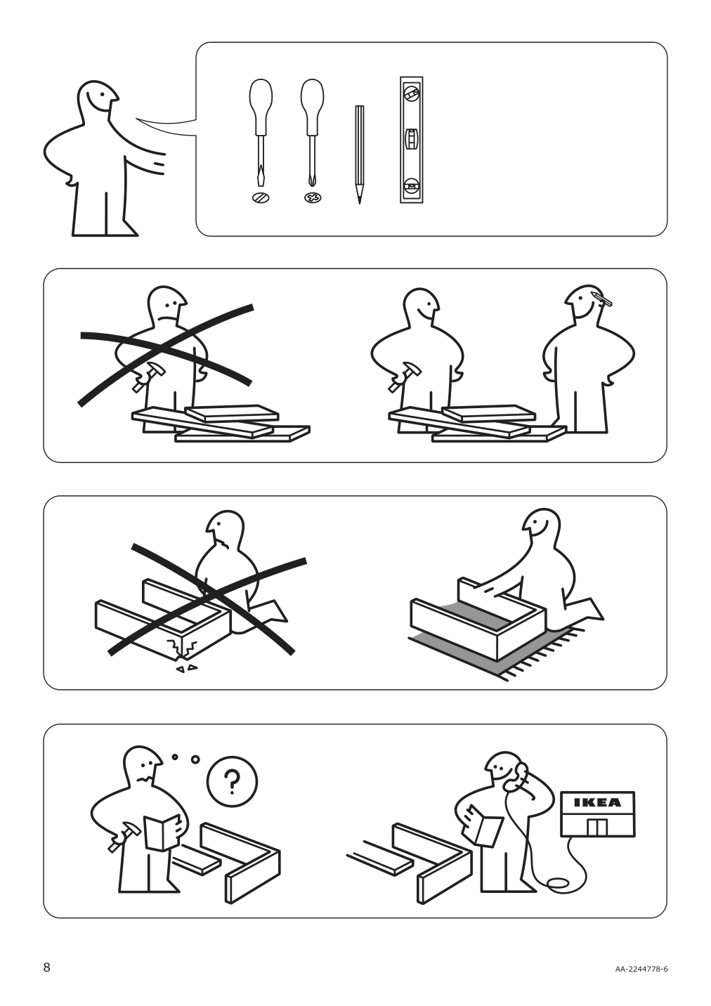 Assembly instructions for IKEA Hemnes open wash stand with 4 drawers gray | Page 8 - IKEA HEMNES open wash-stand with 4 drawers 704.971.67