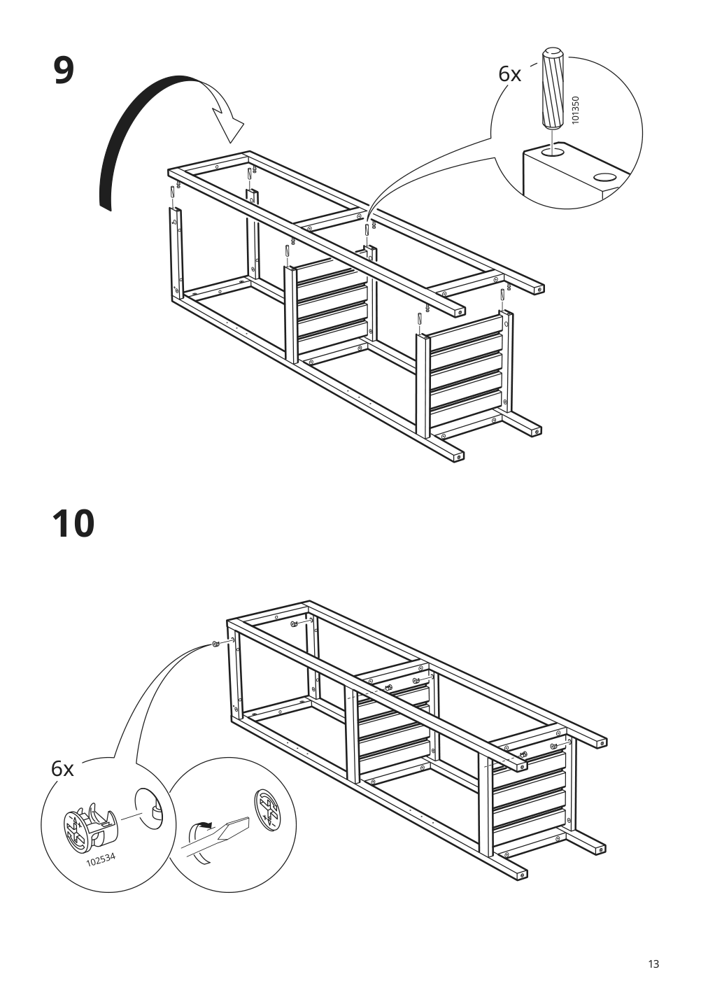 Assembly instructions for IKEA Hemnes shelf unit gray | Page 13 - IKEA HEMNES / RÄTTVIKEN bathroom furniture, set of 5 693.898.47