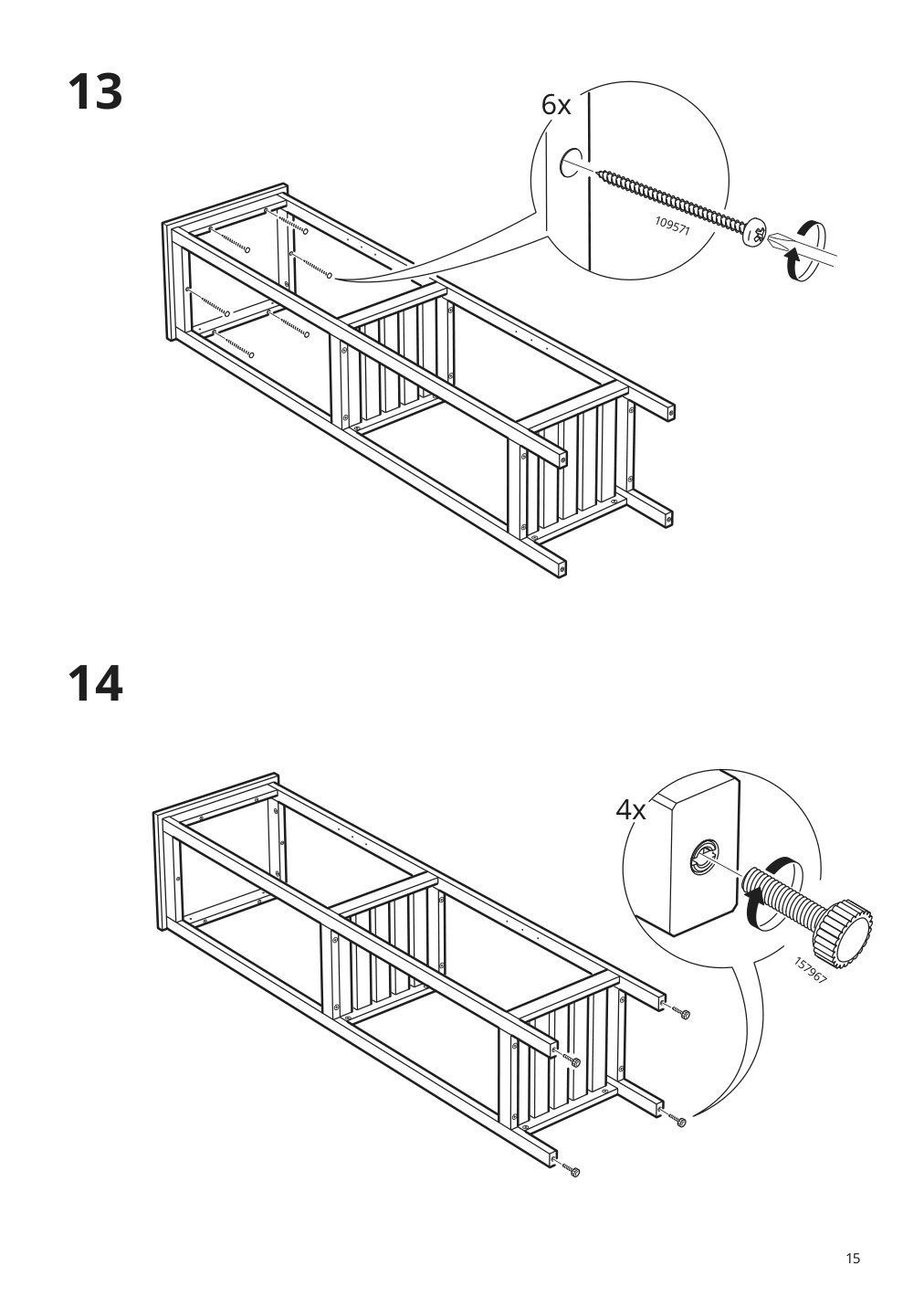 Assembly instructions for IKEA Hemnes shelf unit gray | Page 15 - IKEA HEMNES / RÄTTVIKEN bathroom furniture, set of 5 693.898.47