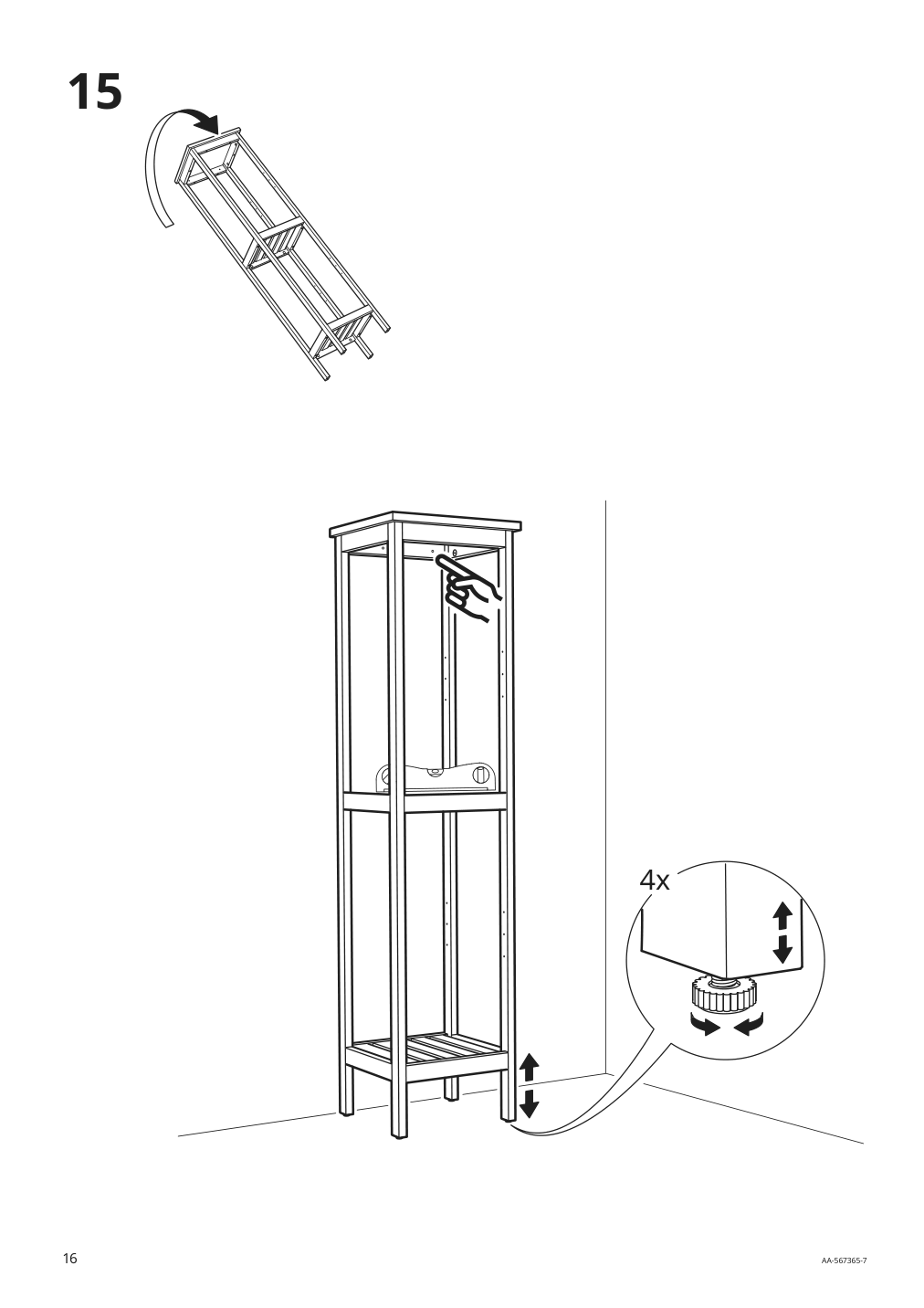 Assembly instructions for IKEA Hemnes shelf unit gray | Page 16 - IKEA HEMNES / RÄTTVIKEN bathroom furniture, set of 5 693.898.47