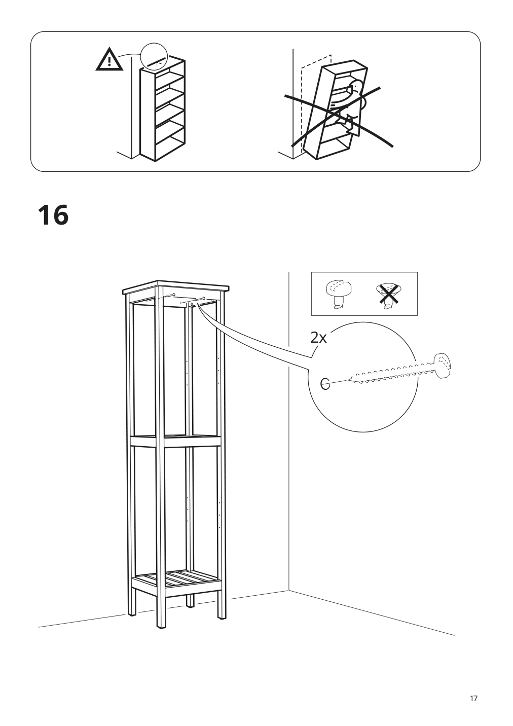 Assembly instructions for IKEA Hemnes shelf unit gray | Page 17 - IKEA HEMNES / RÄTTVIKEN bathroom furniture, set of 5 693.898.47