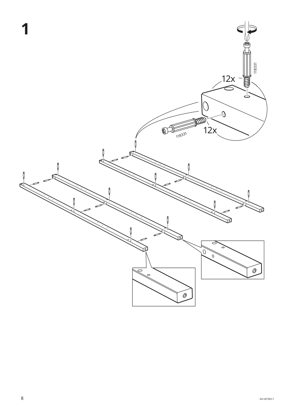 Assembly instructions for IKEA Hemnes shelf unit gray | Page 8 - IKEA HEMNES / RÄTTVIKEN bathroom furniture, set of 5 693.898.47