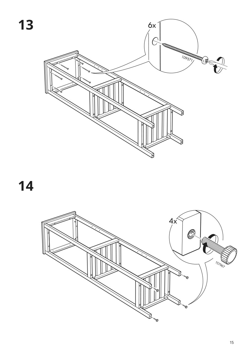 Assembly instructions for IKEA Hemnes shelf unit white | Page 15 - IKEA HEMNES / RÄTTVIKEN bathroom furniture, set of 5 793.881.21