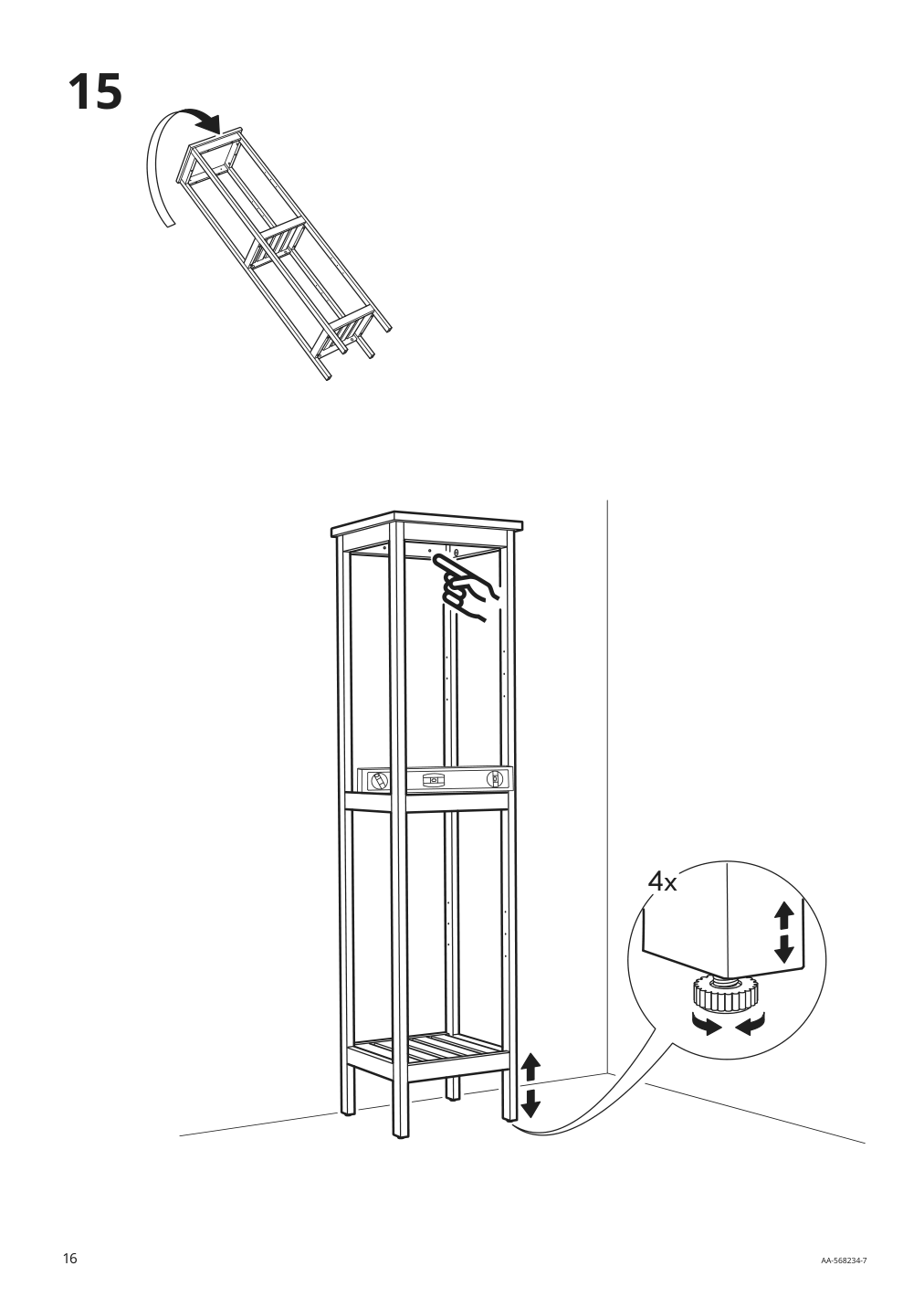 Assembly instructions for IKEA Hemnes shelf unit white | Page 16 - IKEA HEMNES / RÄTTVIKEN bathroom furniture, set of 5 793.881.21