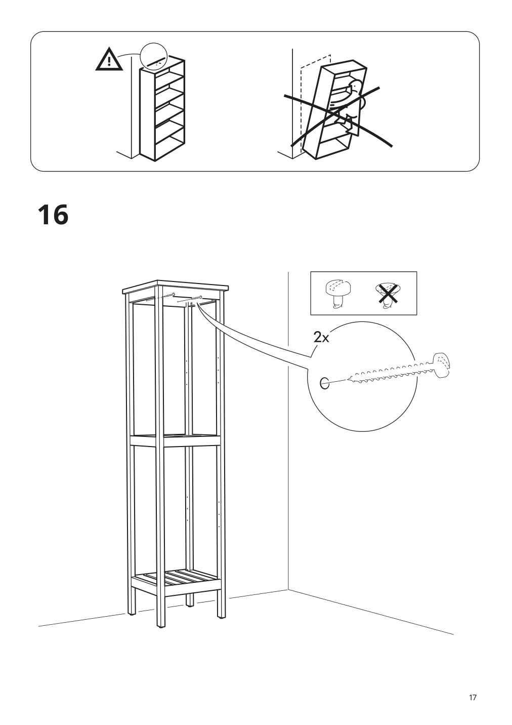 Assembly instructions for IKEA Hemnes shelf unit white | Page 17 - IKEA HEMNES / RÄTTVIKEN bathroom furniture, set of 5 793.881.21