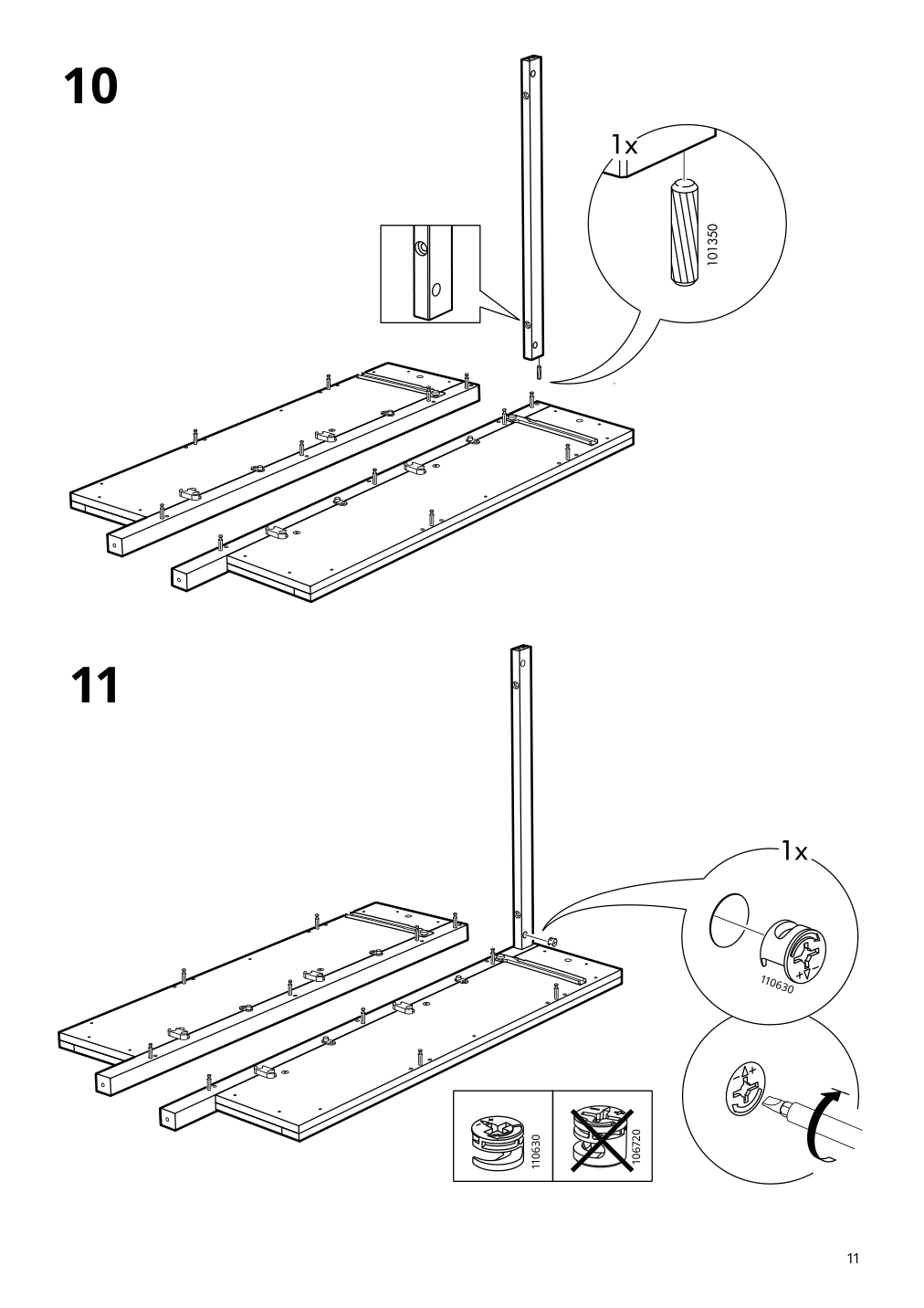 Assembly instructions for IKEA Hemnes shoe cabinet with 2 compartments black brown | Page 11 - IKEA HEMNES / TOLKNING hallway furniture, set of 3 795.279.52