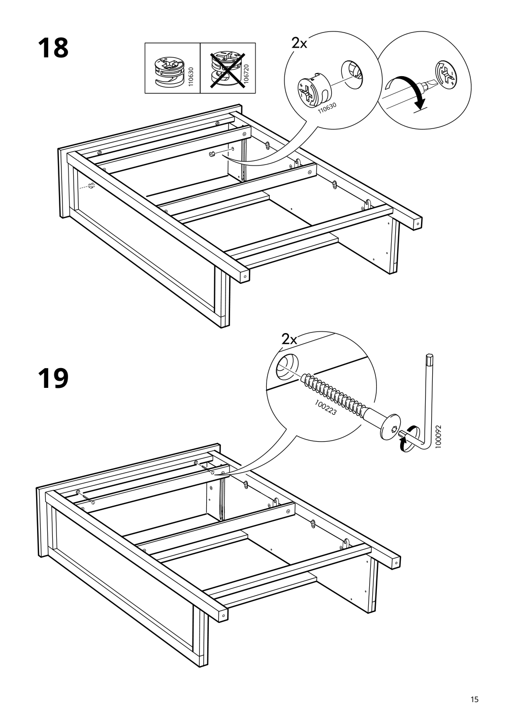 Assembly instructions for IKEA Hemnes shoe cabinet with 2 compartments black brown | Page 15 - IKEA HEMNES / TOLKNING hallway furniture, set of 3 795.279.52