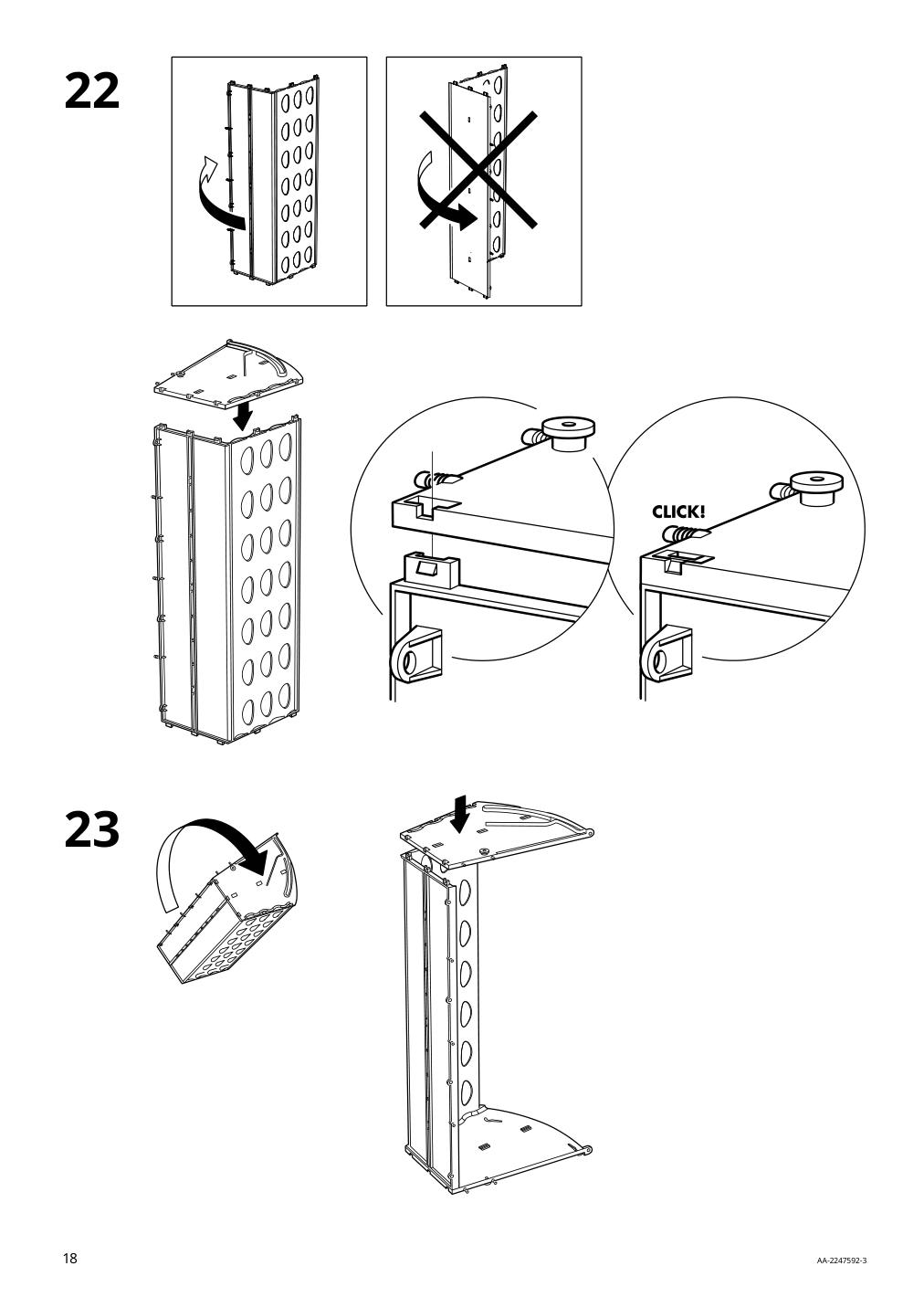 Assembly instructions for IKEA Hemnes shoe cabinet with 2 compartments black brown | Page 18 - IKEA HEMNES / TOLKNING hallway furniture, set of 3 795.279.52