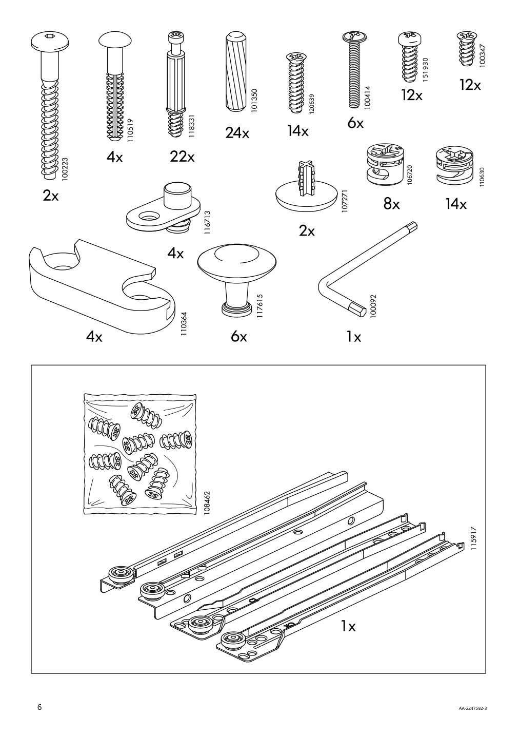 Assembly instructions for IKEA Hemnes shoe cabinet with 2 compartments black brown | Page 6 - IKEA HEMNES / TOLKNING hallway furniture, set of 3 795.279.52