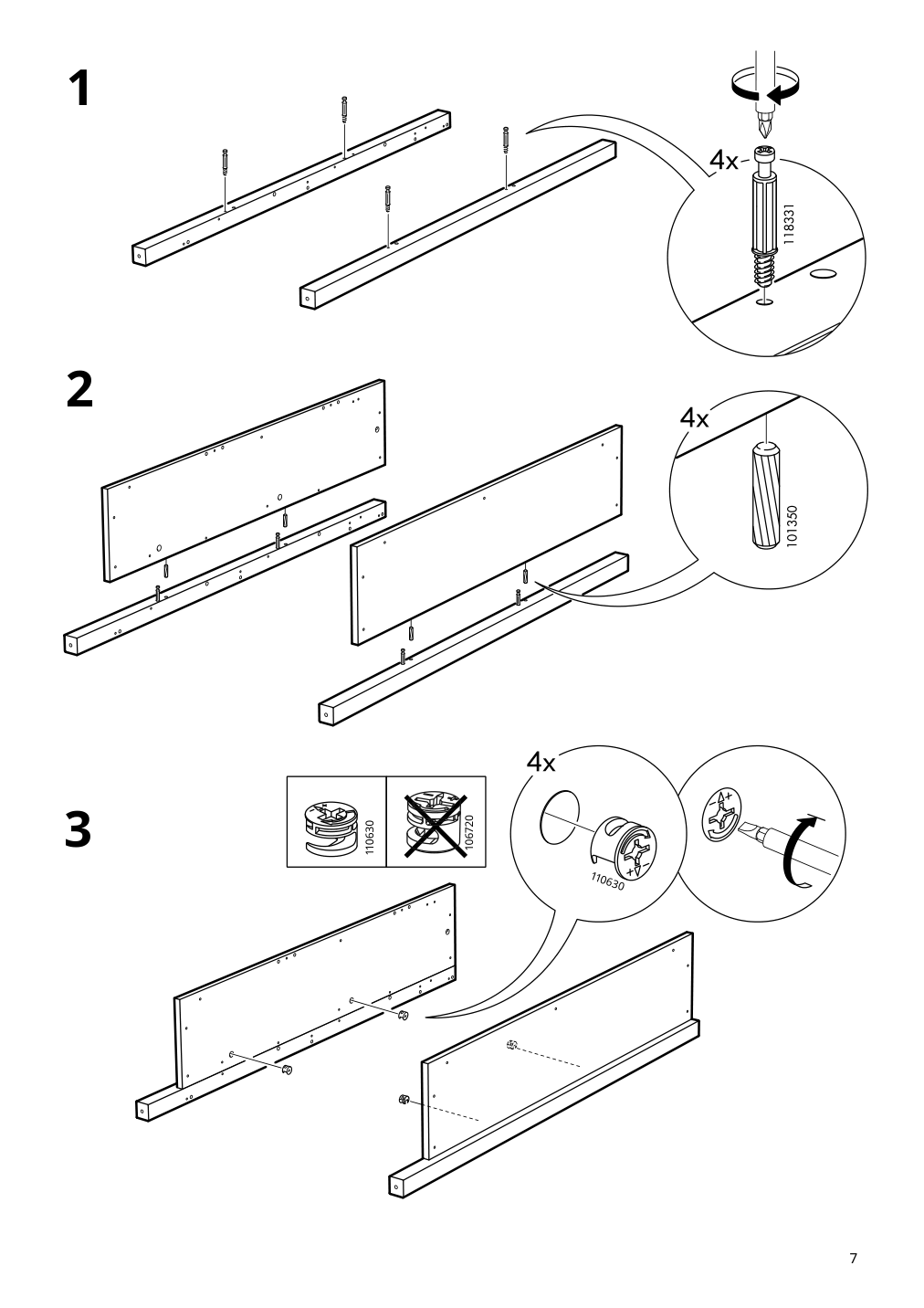 Assembly instructions for IKEA Hemnes shoe cabinet with 2 compartments black brown | Page 7 - IKEA HEMNES / TOLKNING hallway furniture, set of 3 795.279.52