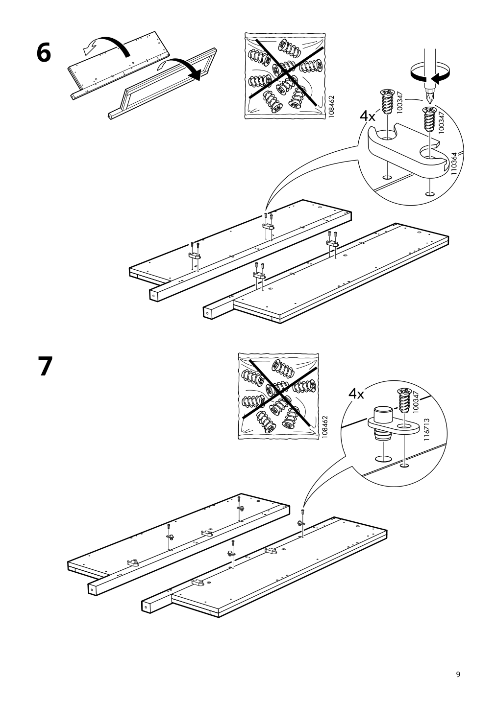 Assembly instructions for IKEA Hemnes shoe cabinet with 2 compartments black brown | Page 9 - IKEA HEMNES / TOLKNING hallway furniture, set of 3 795.279.52