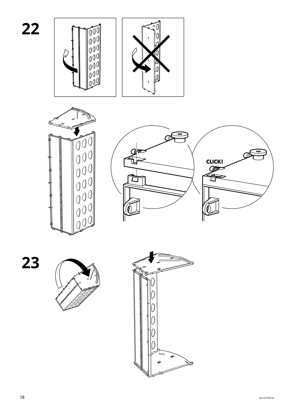 Assembly instructions for IKEA Hemnes shoe cabinet with 2 compartments black brown | Page 18 - IKEA HEMNES / TOLKNING hallway furniture, set of 3 795.279.52